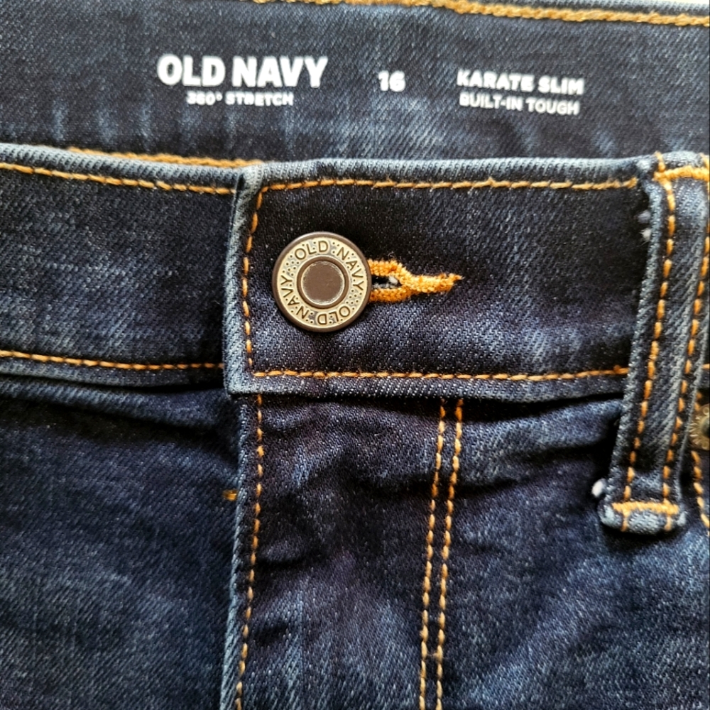 Dark blue jeans